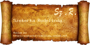 Szekerka Rodelinda névjegykártya